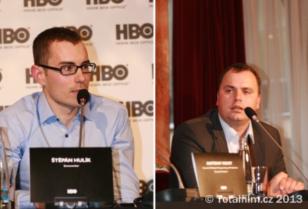 Scénárista Štěpán Hulík a generální ředitel HBO Ondřej Zach